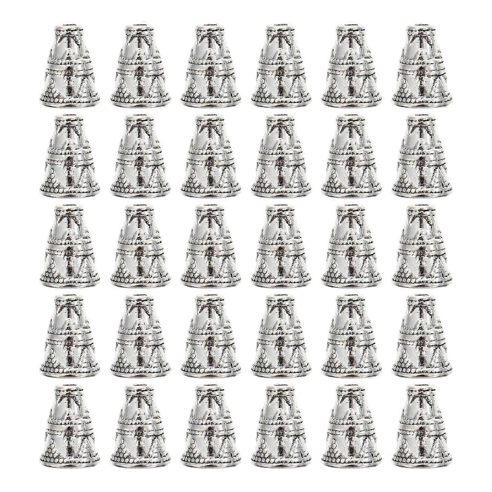 Flower Bead Caps Alloy Spacer Beads for Bracelet Accessories 50Pcs