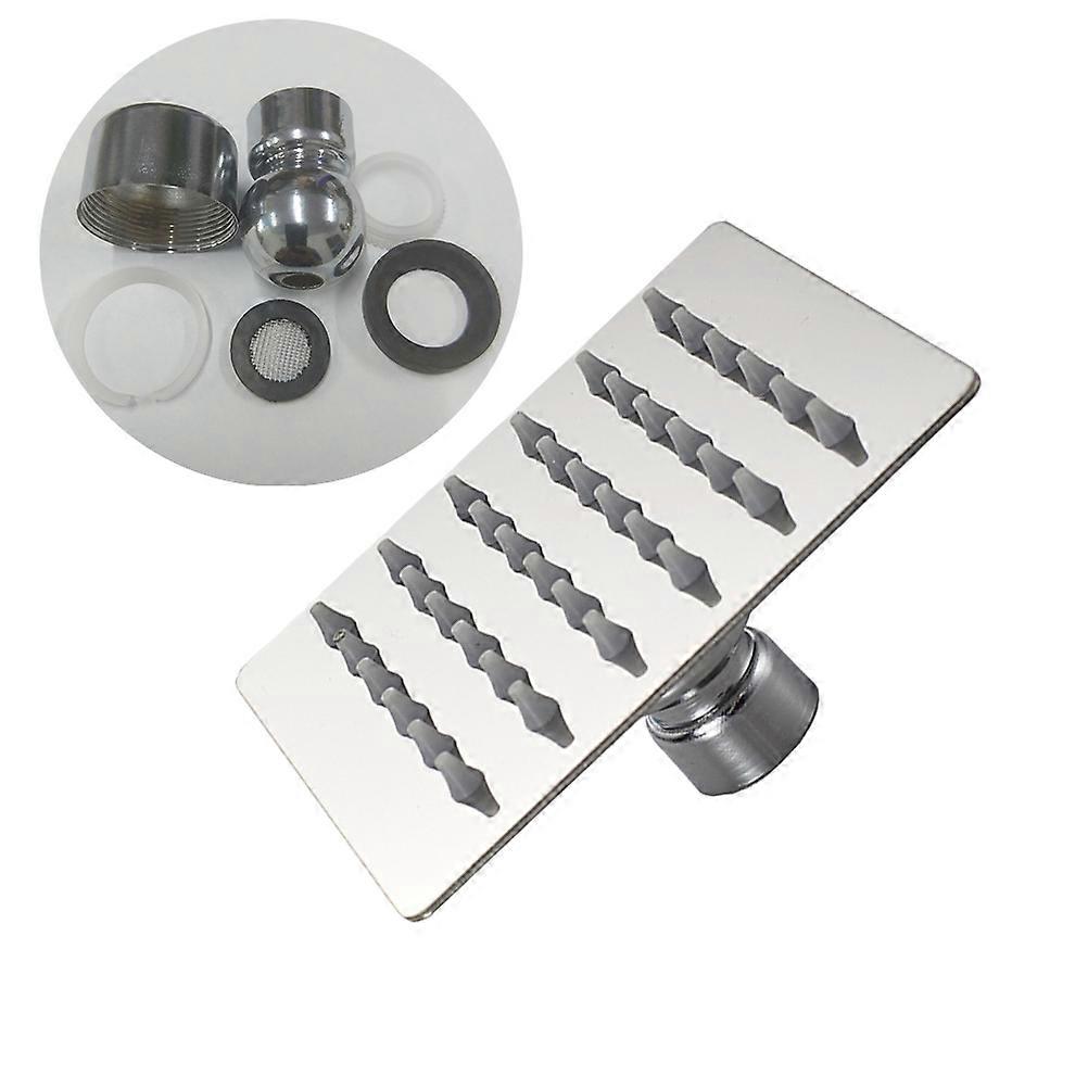 Stainless Steel Shower Head Square Waterfall Ultra-Thin for Shower