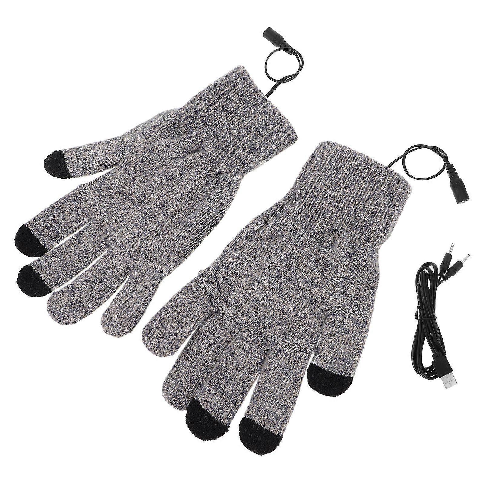 Heated Gloves Full Finger Gloves for Running Multi Knitted Quick Heating Gloves 1 Pair