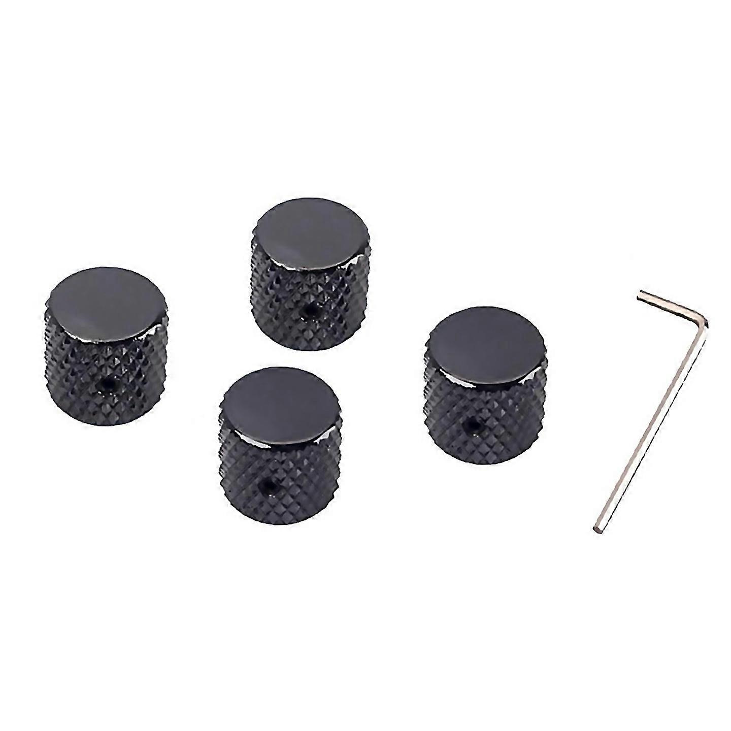 For 4 Pack Volume Control Knob Tone Knob Flat Control Knob Black