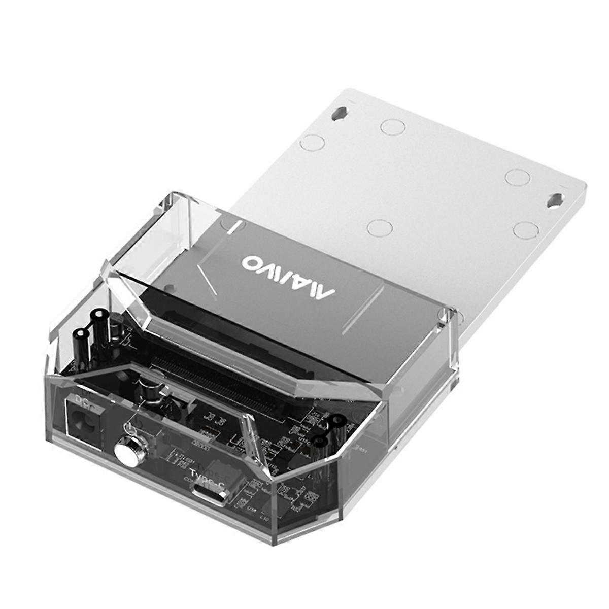 USB3.2 10Gbps U.2 NVMe SSD-Gehäuse für 2,5 Zoll U.2 Externes Festplattengehäuse Typ C auf U.2 (SFF-8639) PCIe-Adapter EU-Stecker