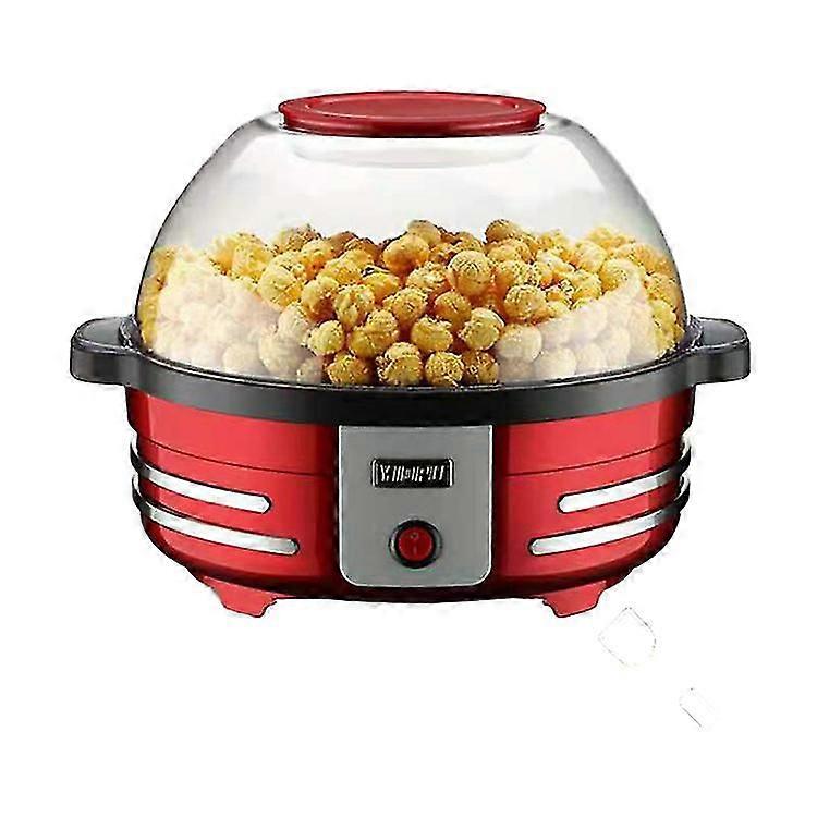 5l Stir Crazy Popcorn Maker Electric Hot Oil Popcorn Maker include un grande coperchio per servire la ciotola e un comodo deposito di nesting, rosso