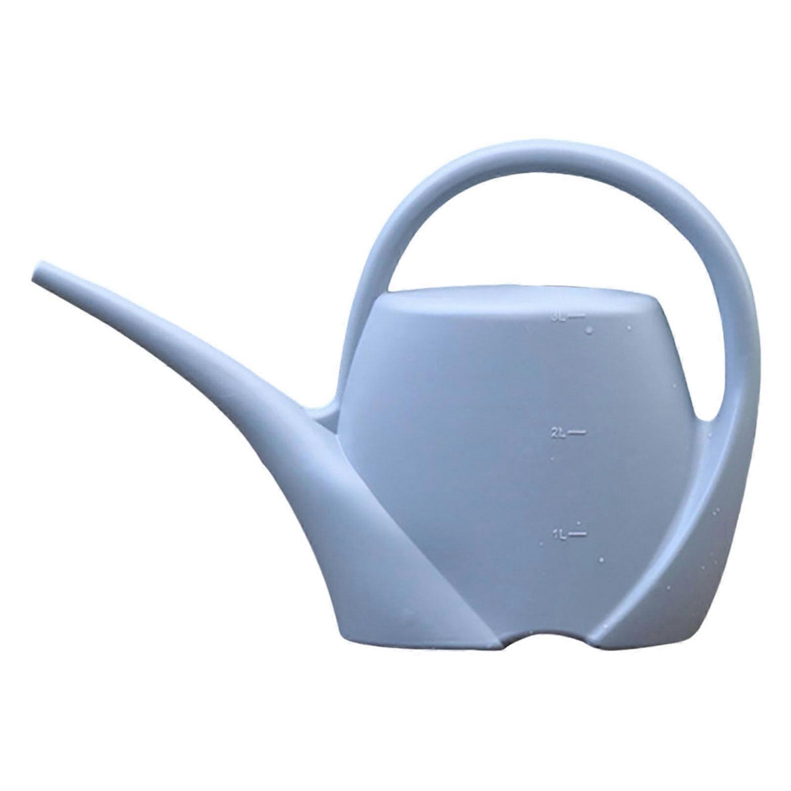 Zhouqiannn 0.8 Gallon Watering Can with Long Spout, Comfortable Handle, Scale Measure, and Flower Patterns for Indoor & Garden Use