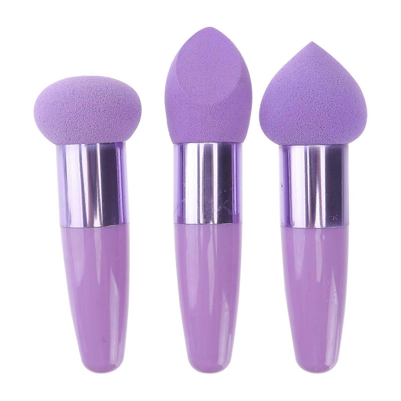 3stk multifunktionelle makeuppenne Double-end Sponge Foundation svampe til piger