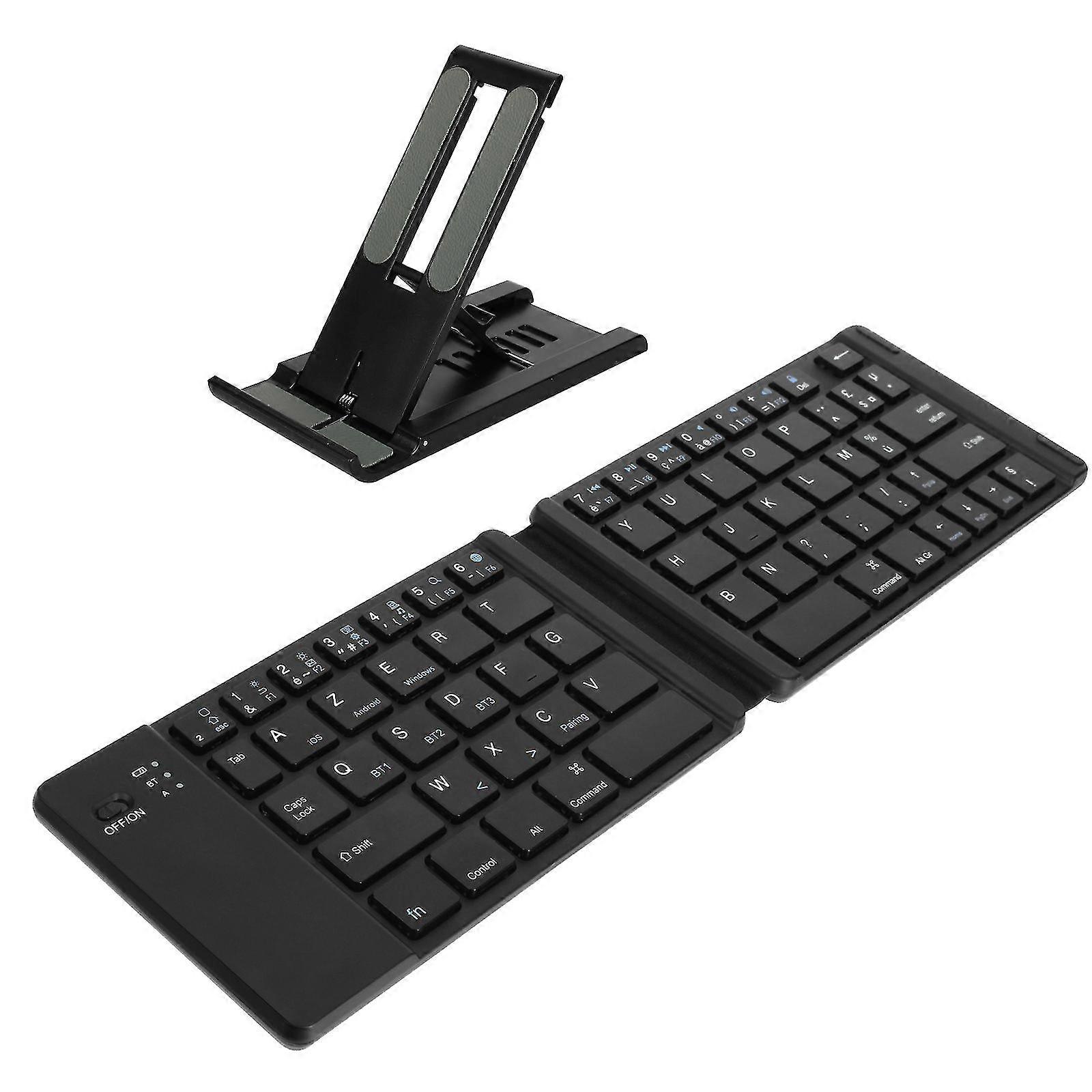 Mini Bluetooth Keyboard, AZERTY, Android, iOS, and Windows, with included stand