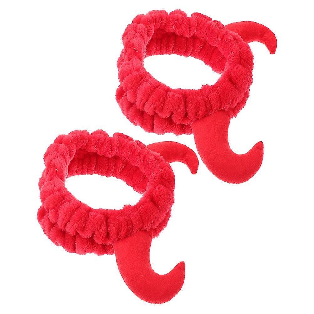 Plush Hairband for Face Washing 4Pcs Cute Spa Headband Set