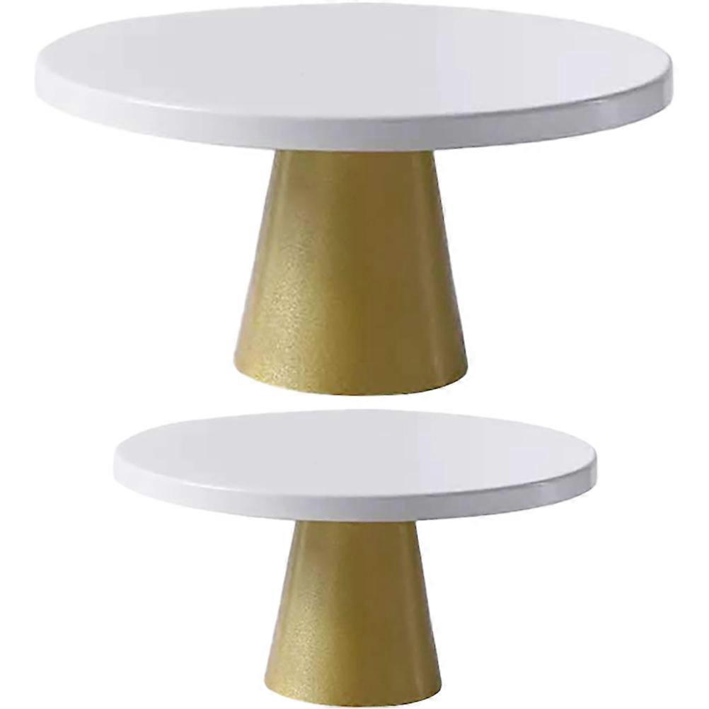 Footed Metal Cake Stand for Display 4Pcs White Round Dessert Stands