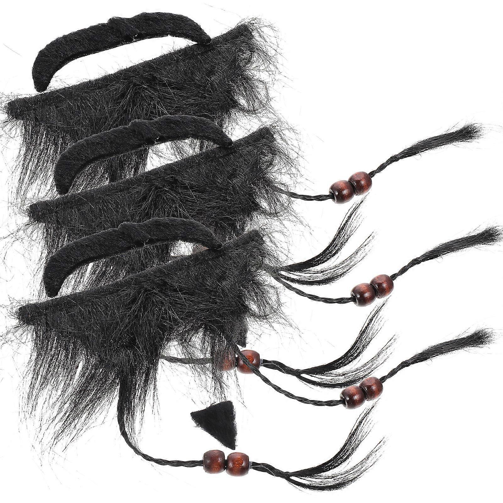 Pirate Beard for Party Fake Beard Function 12Pcs Black Cosplay Props