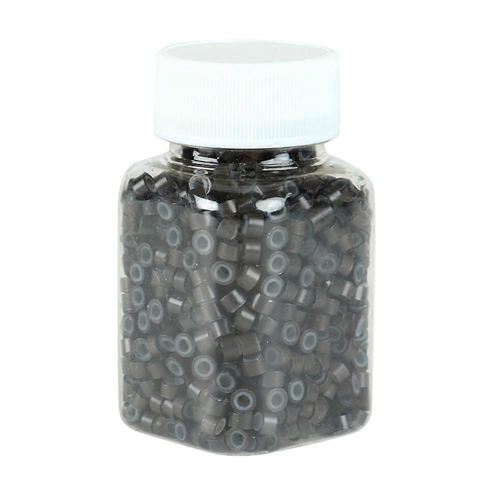 Dreadlock Ring Wig Braiding Beads for Decoration Silicone 1000Pcs Dark Brown