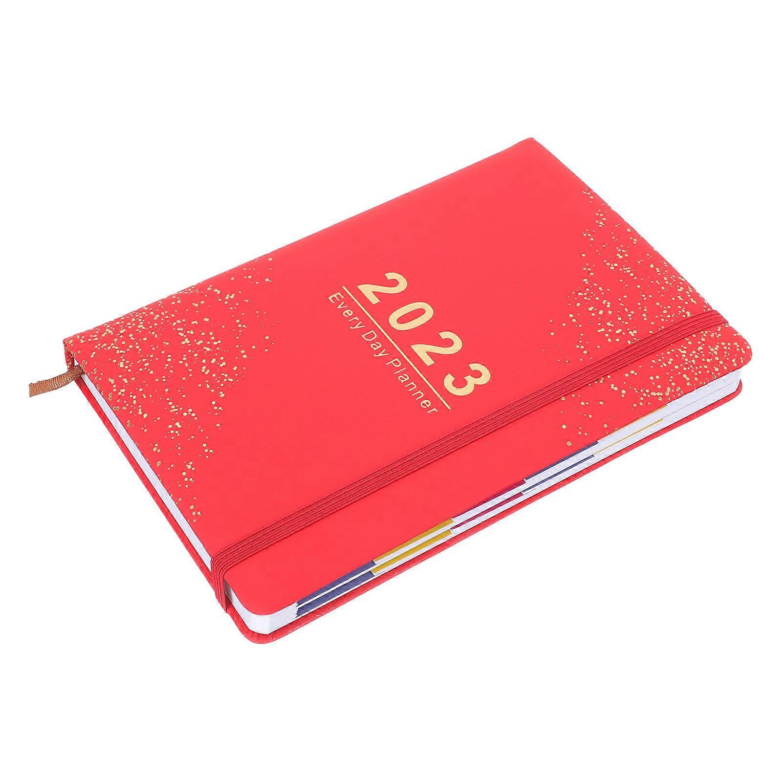 Project Planner Book Rectangular Office Accessory For Students Employees Organizing Planning Red 21x14.3cm 1Pack