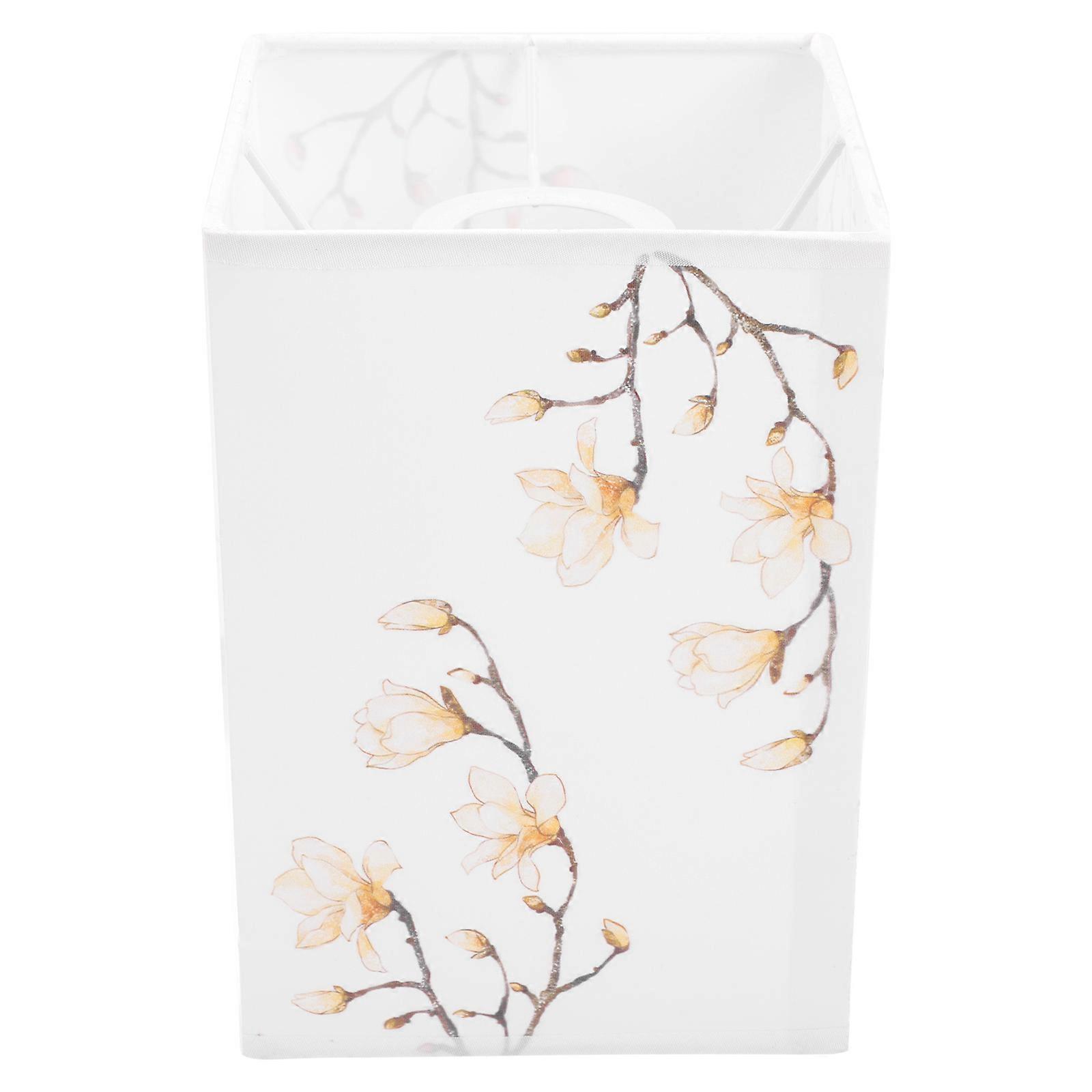 Light Yellow 2Pcs Square Lampshade For Living Room Light Decoration Vintage Style Cover For Table Lamp And Wall Lamp