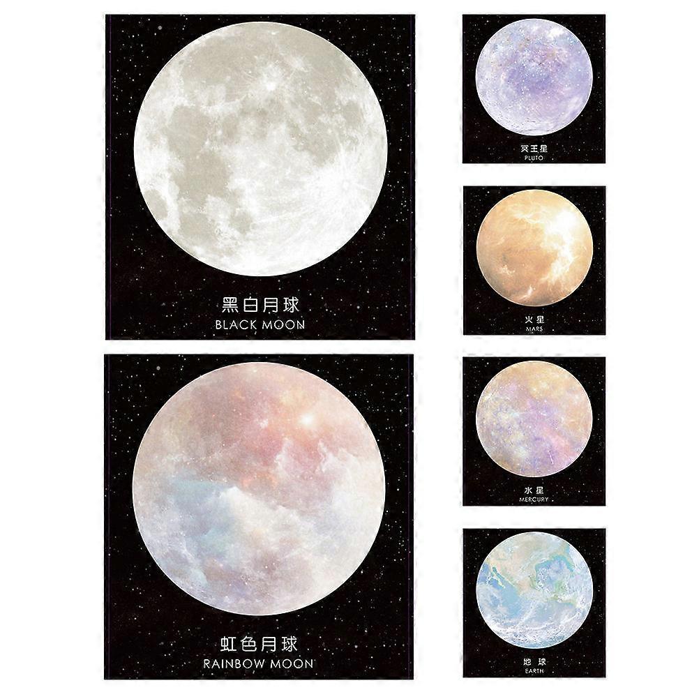 30Pcs Moon Memo Notes Paper Memo Pad for Office Supplies