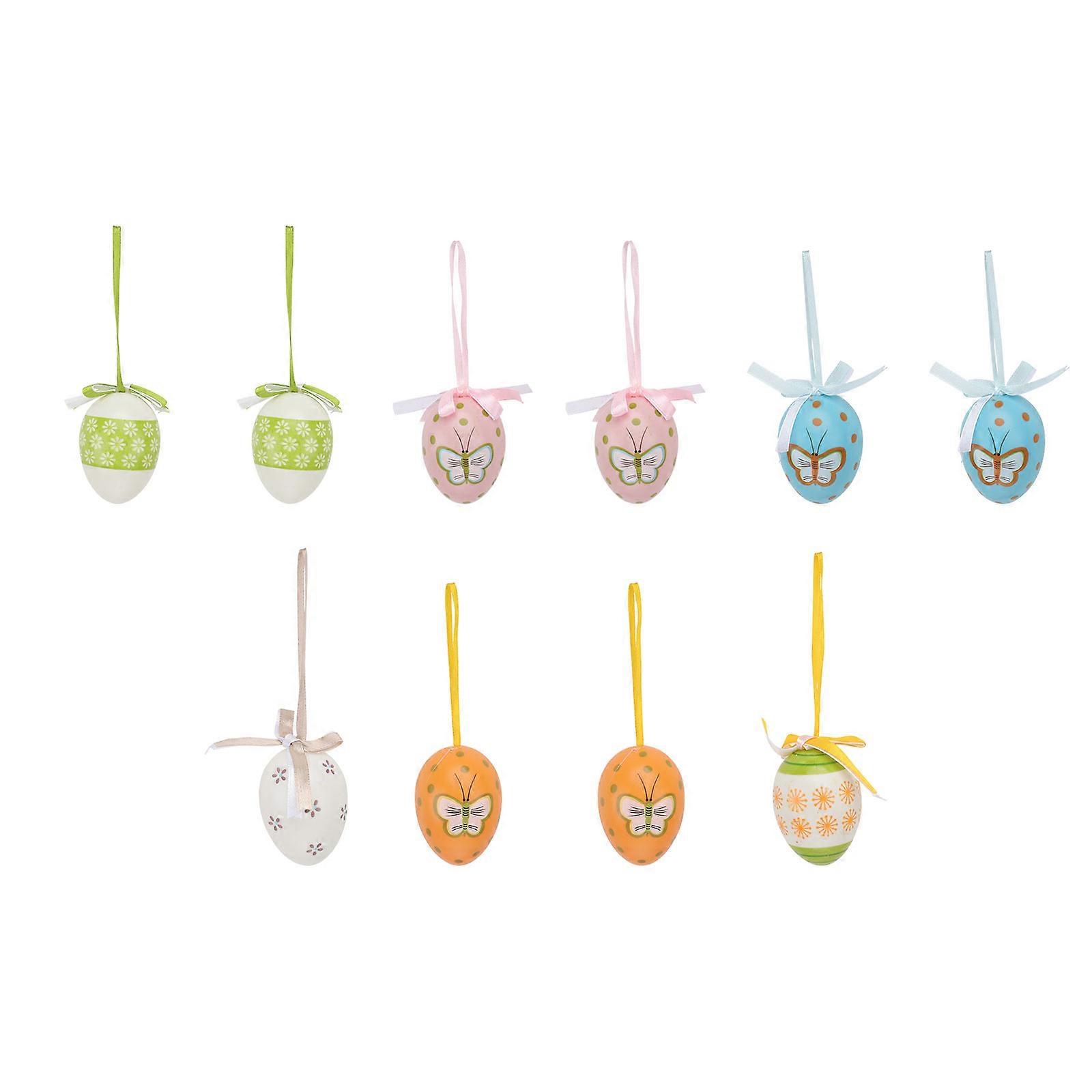 Easter Hanging Decorations Decorative Eggs Set for Festival 24Pcs
