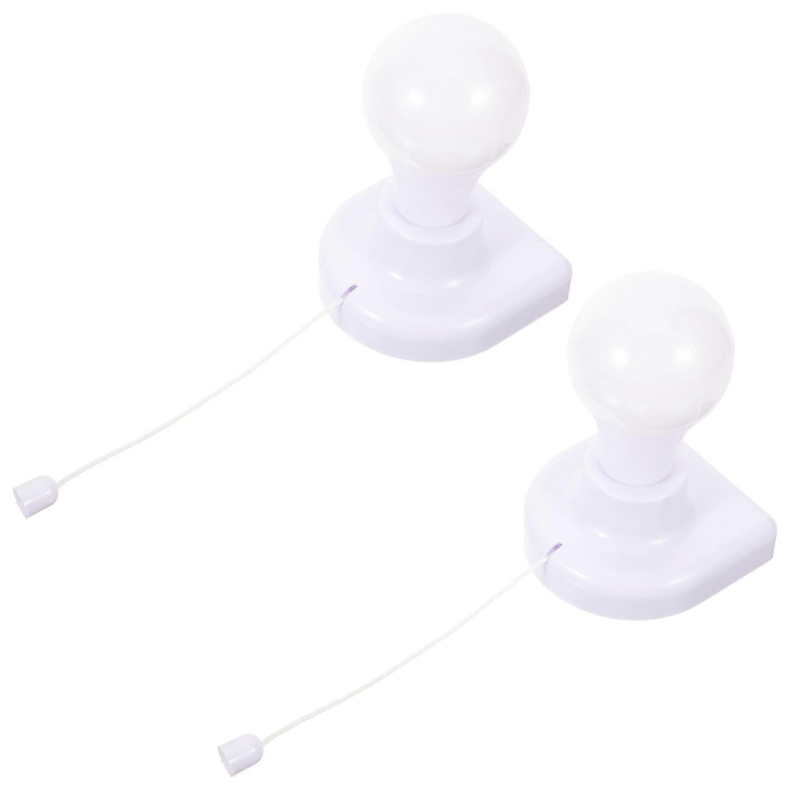 LED Wall Switch Light Pull Rope White 8Pcs Night Light for Cabinet Use