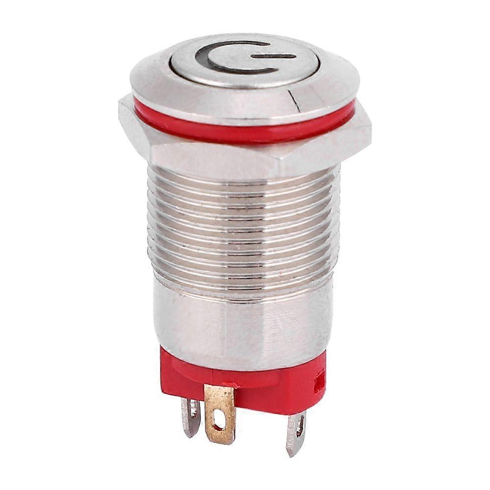 High quality  12mm waterproof metal push button switch with power icon button