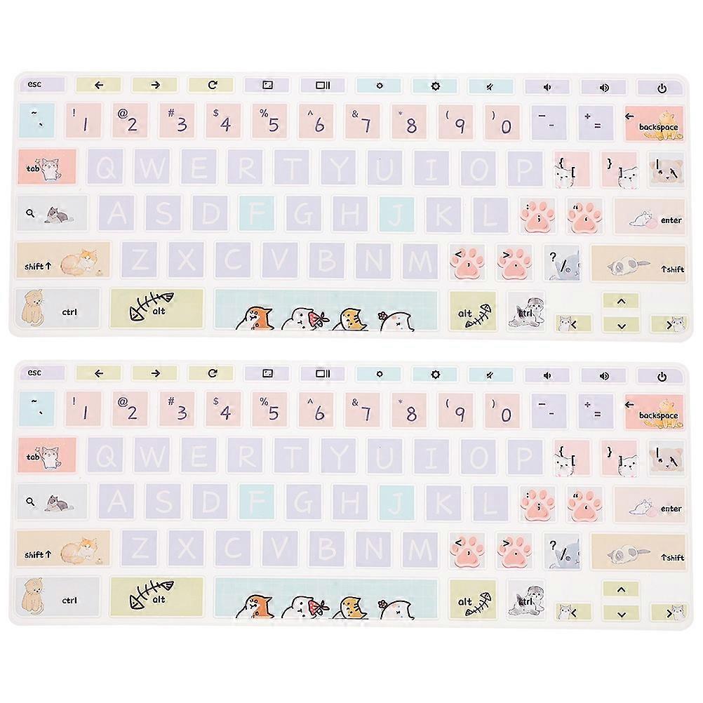 Laptop Keyboard Cover Keyboard Protector Cat Pattern for Protection 4Pcs