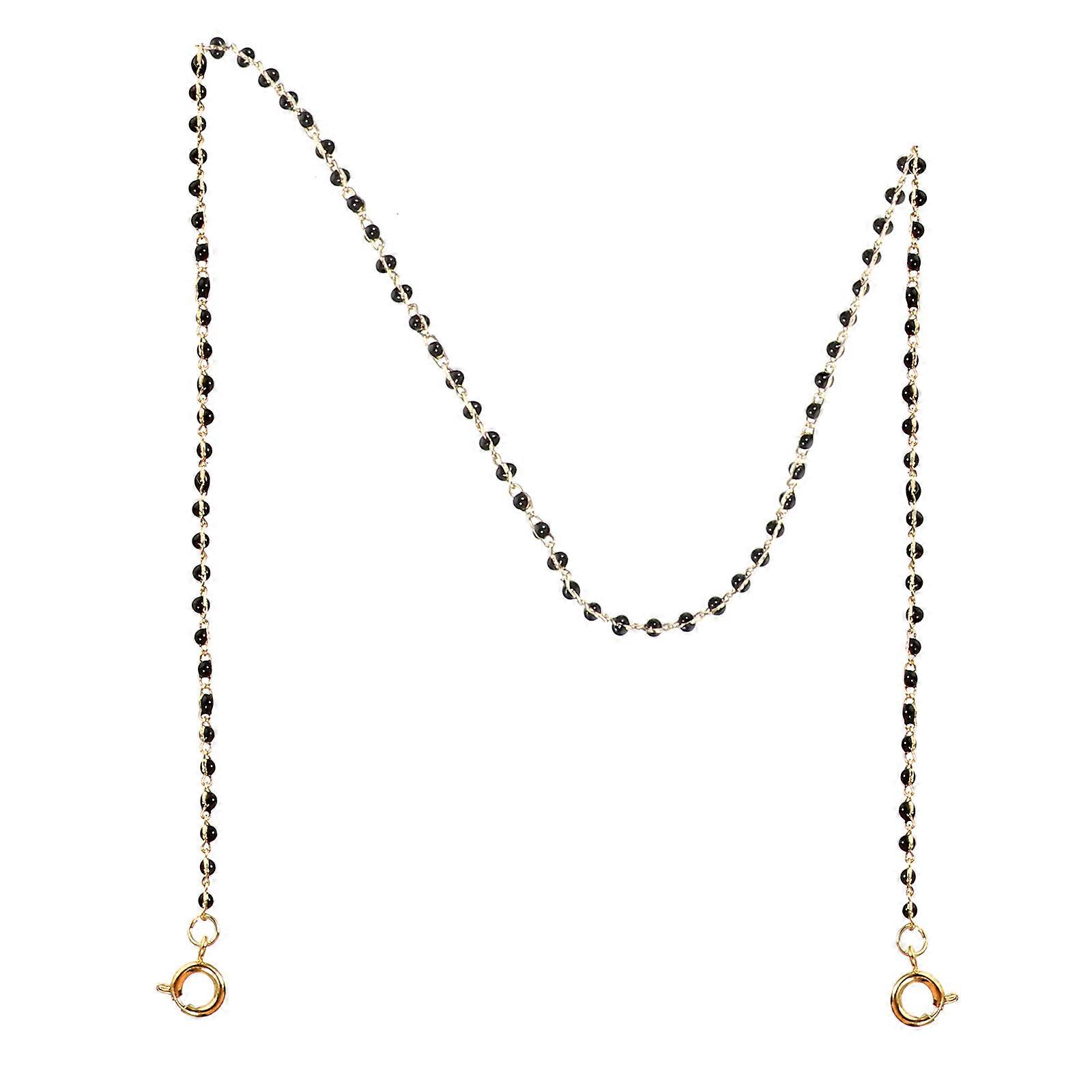 Fashionable Beaded Eyeglass Chain For Daily Use In Black Designed To Prevent Glasses Fall For Adults With 1Pc Durable Metal Construction