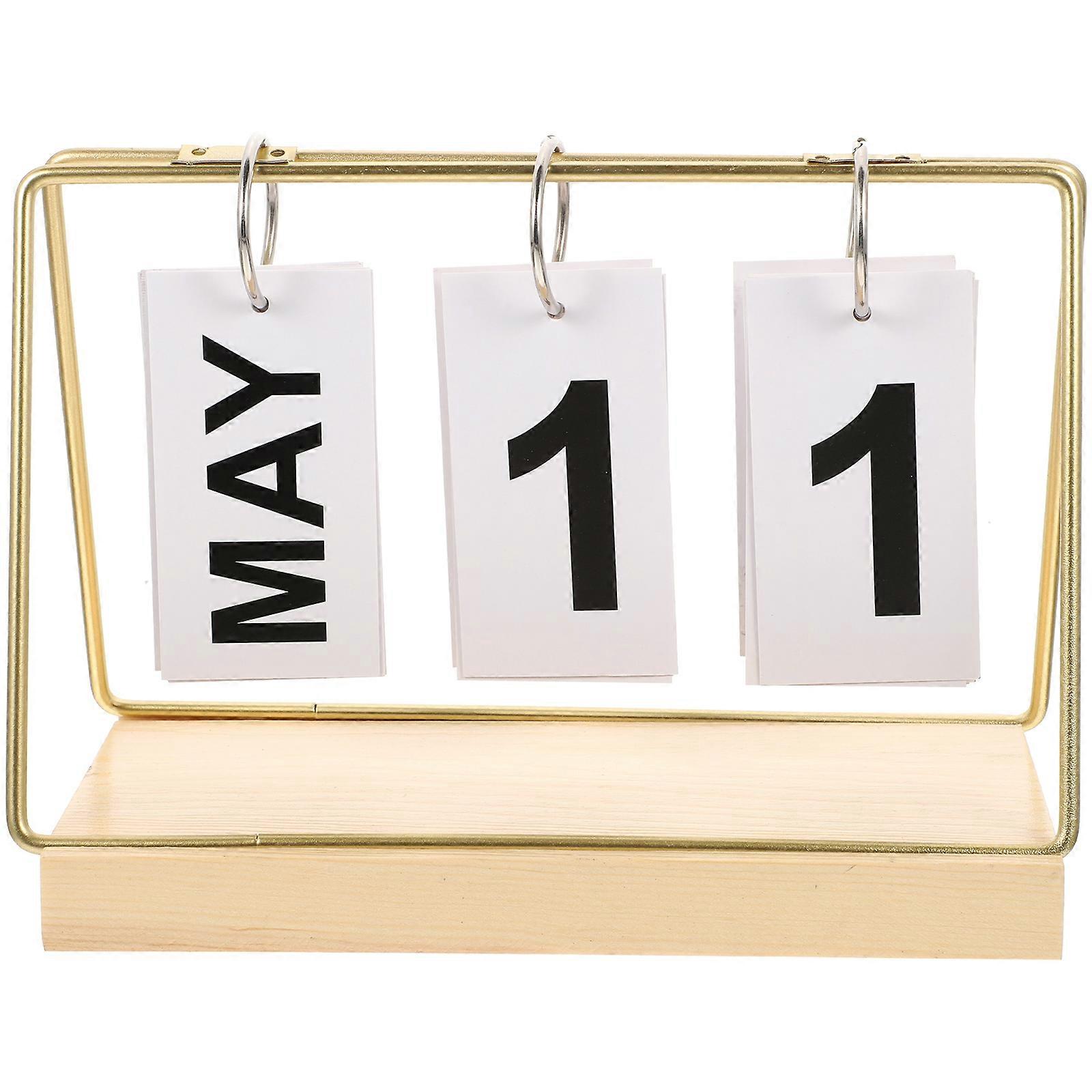 3Pcs Wooden Countdown Calendar for Home Use Decorative Desk Calendar Adornment