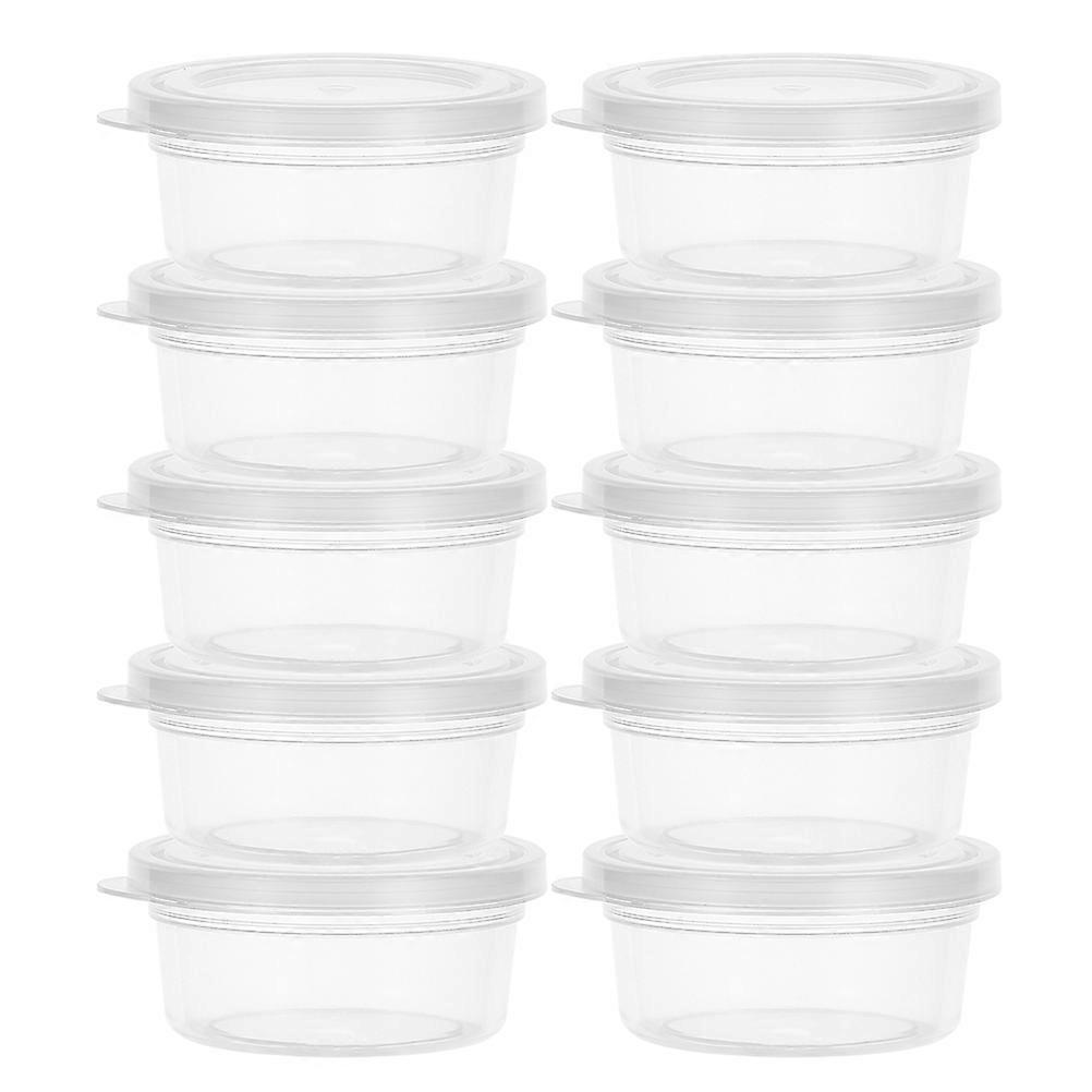 Transparent Round Storage Container Mini Plastic Storage Box for Home 150Pcs