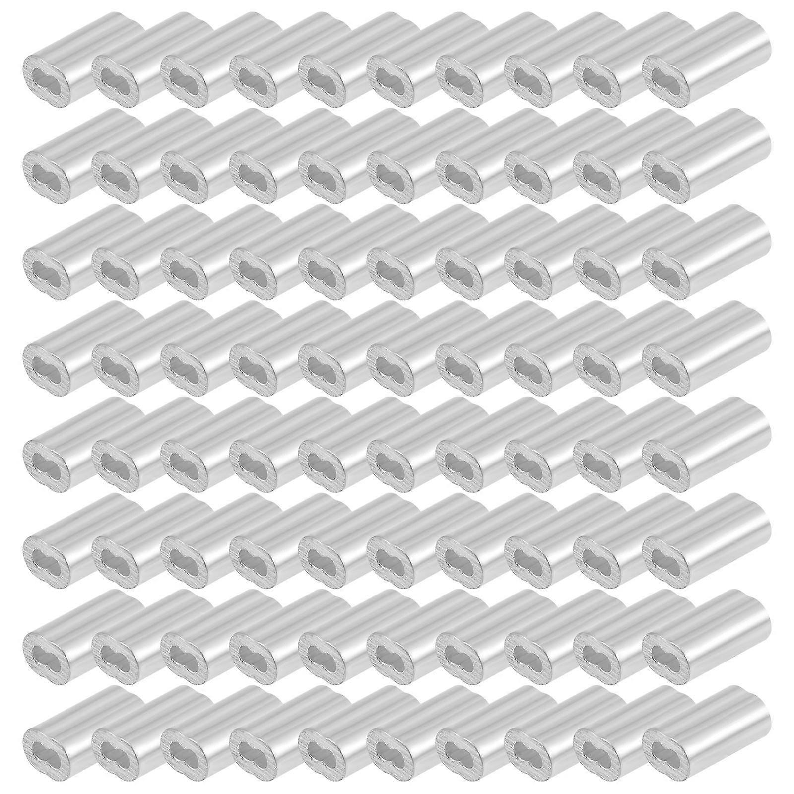 Aluminum Crimping Loop Sleeve Wire Rope Fittings for Protection Use 200Pcs