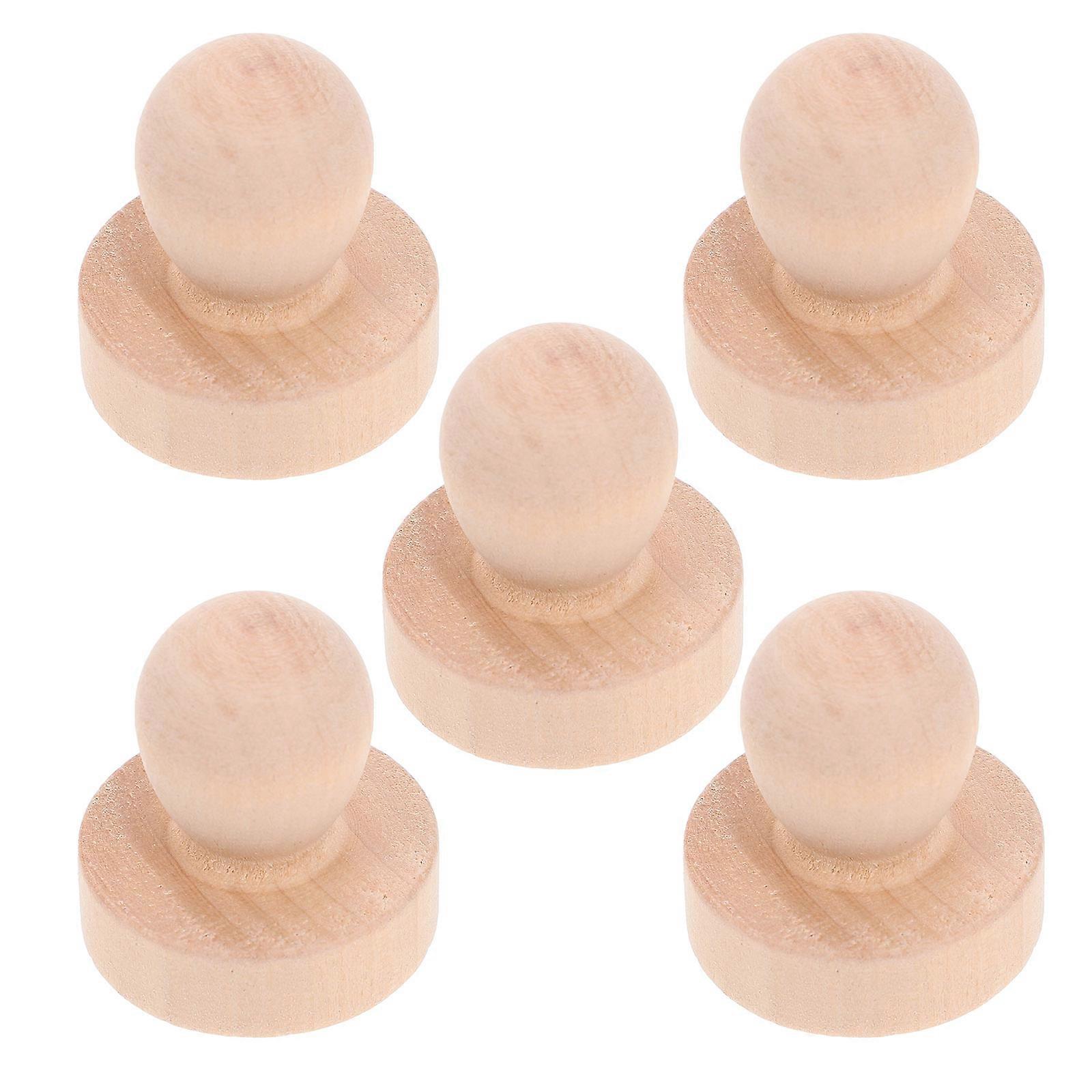 Rubber Stamp Handle for DIY Use Wooden Stamping Tool 10Pcs Pack