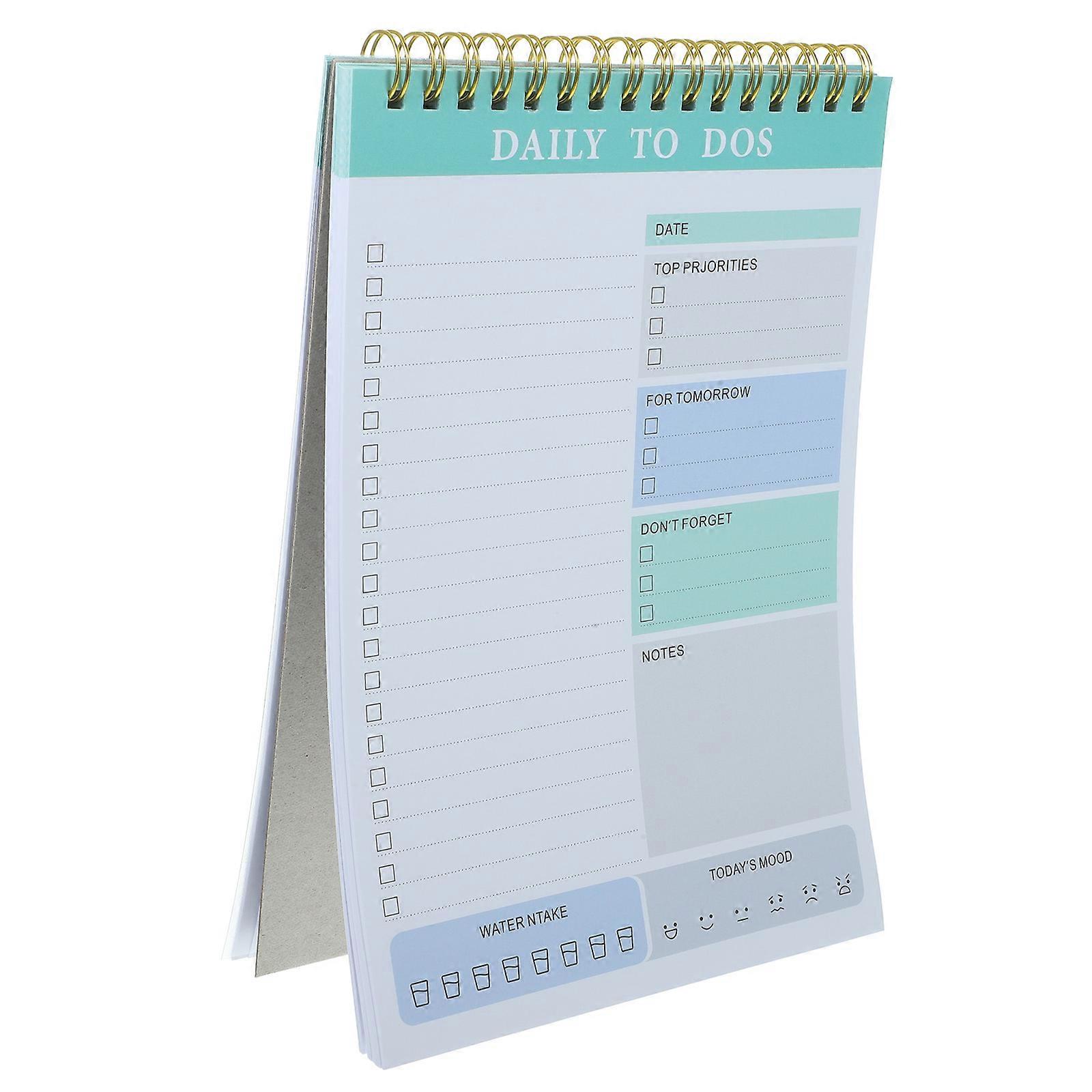 Green Planner Notepad for Work Schedule 3Pcs Tear Off Daily Planner