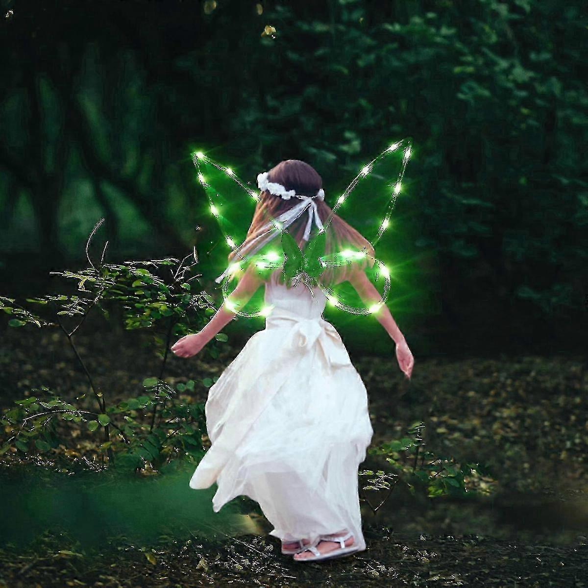 Fairy Wings For Girls Adults Light Up Butterfly Wings Led Fairy Wings For Kids Women Halloween Cosplay