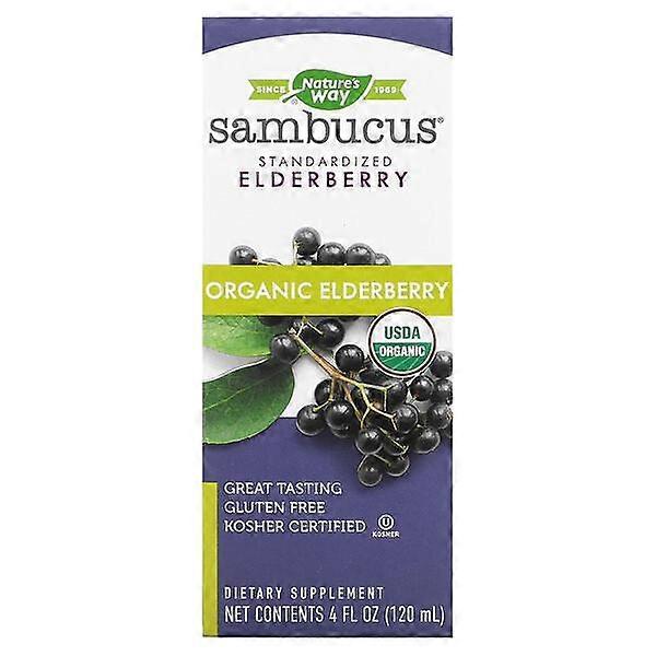 Nature's Way, Sambucus, Standardized Organic Elderberry, 4 fl oz (120 ml)