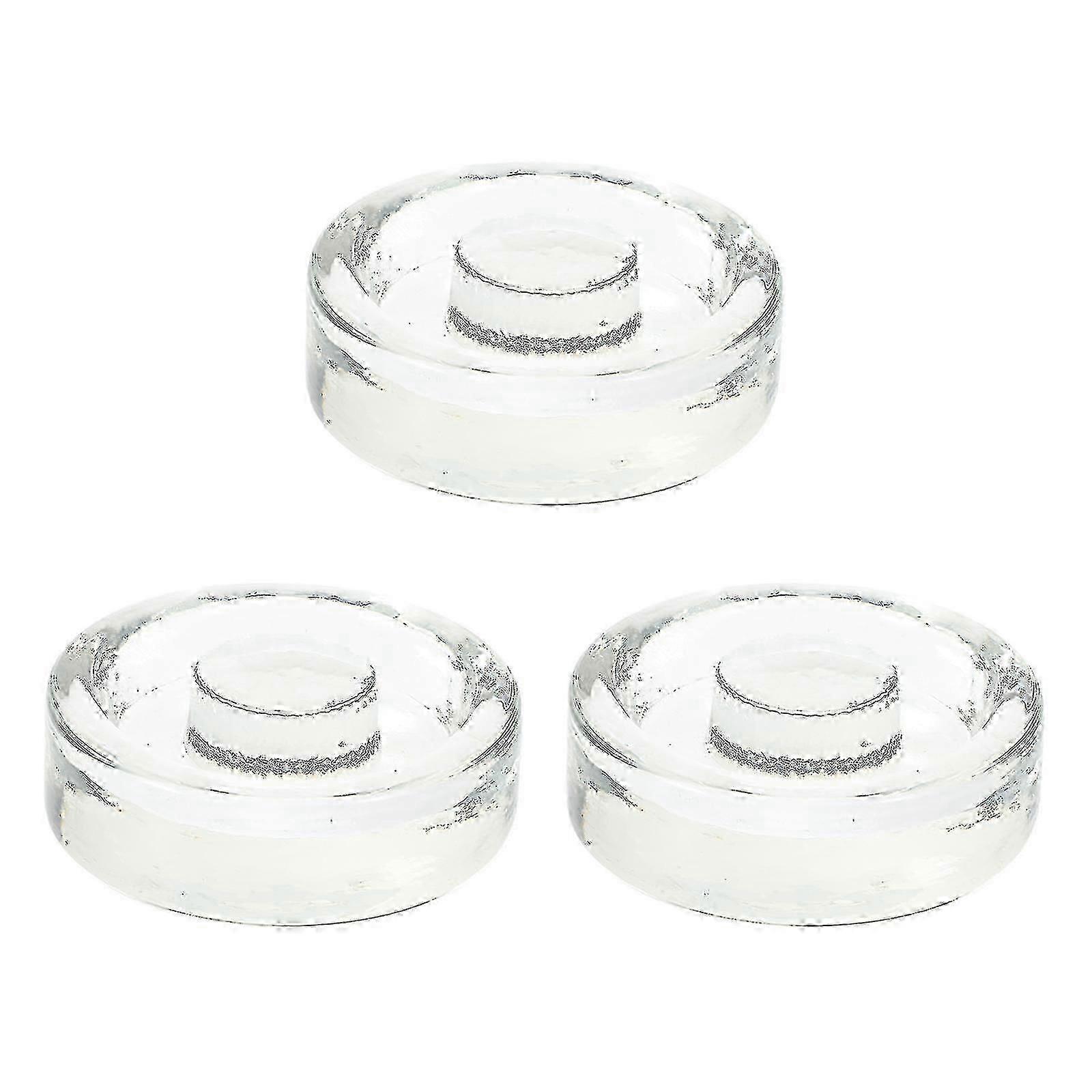 3-Pack Glass Fermentation Weights for Wide Mouth Jars, Pickling Lids with Sealing Caps