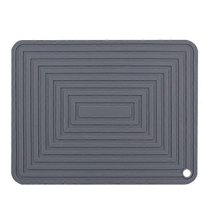 Large Silicone Pot Holder Heat Insulation Kitchen Table Mat(Gray)