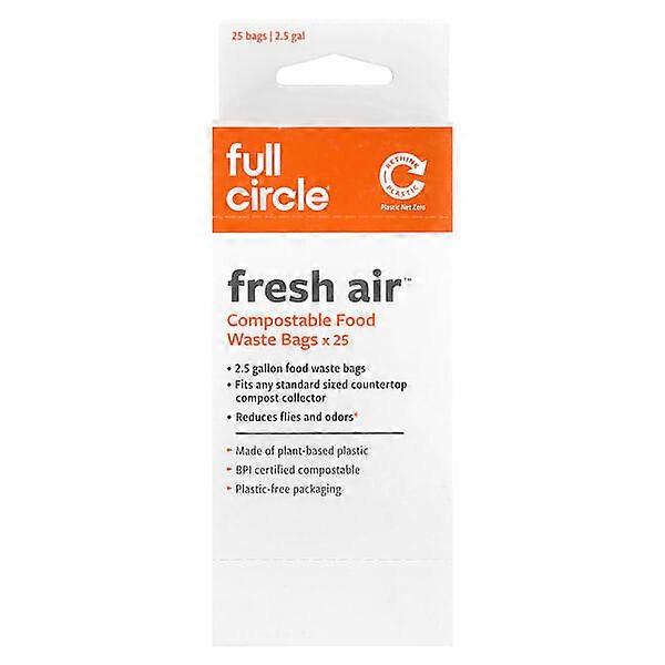 Full Circle, Fresh AirÃÂÃÂ¢ÃÂÃÂÃÂÃÂ¢, Compostable Food Waste Bags, Unscented , 25 Bags