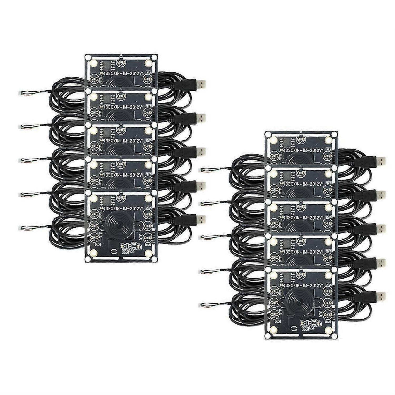 New 10Pcs 100 Degree Camera Module 1MP OV9732 1280x720 USB Free Driver Manual Focus, with 2 Meter Ca