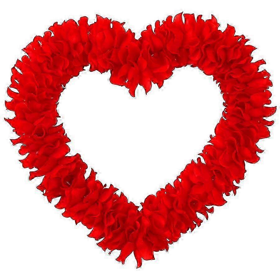 Valentine's Day Red Heart Wreath 32cm Decorative Prop miao8