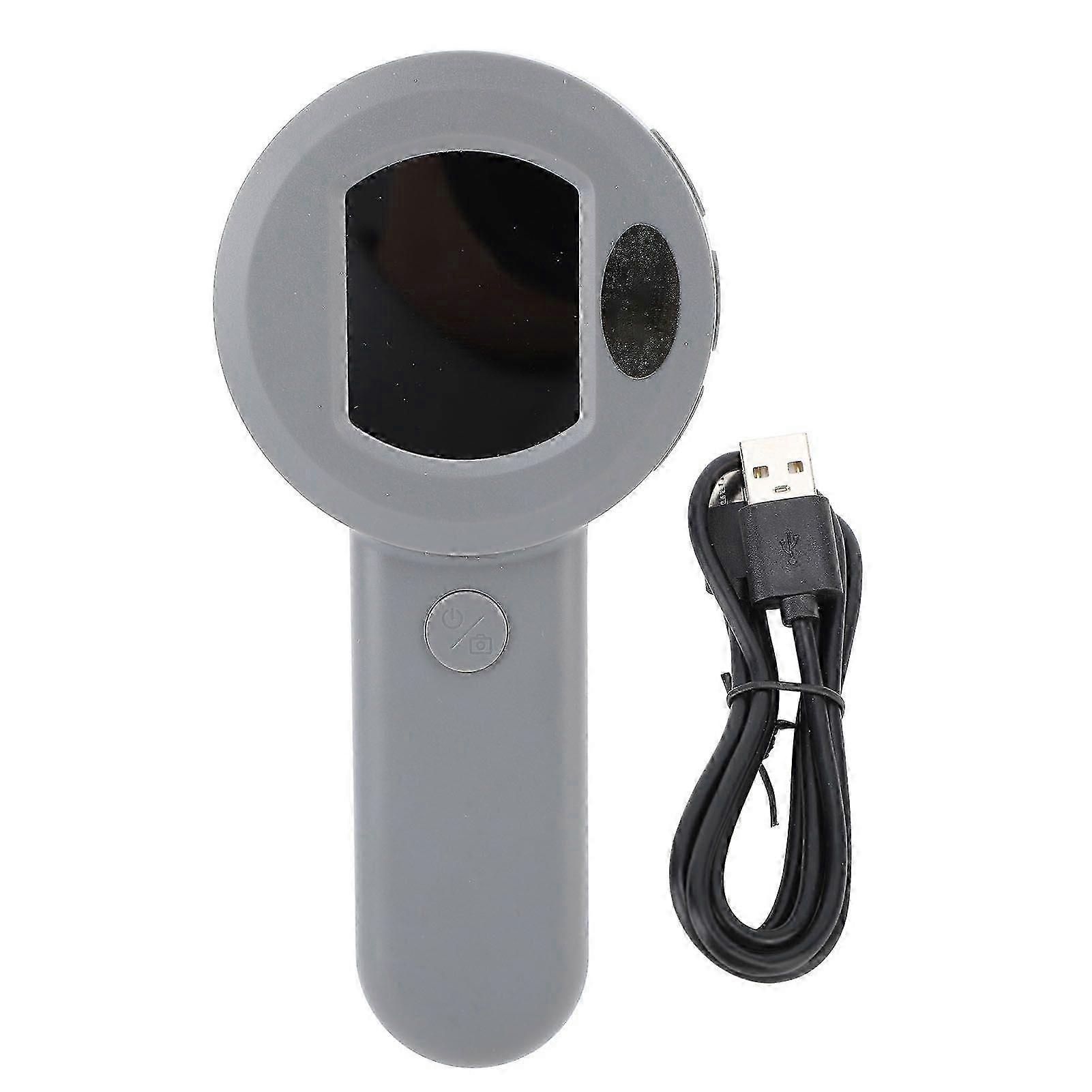 Digital Magnifier 50X with 2 Lighting Modes Handheld 2inch IPS Screen Magnifying Glass for Jewelry Banknote Fabric Appraisal Grey