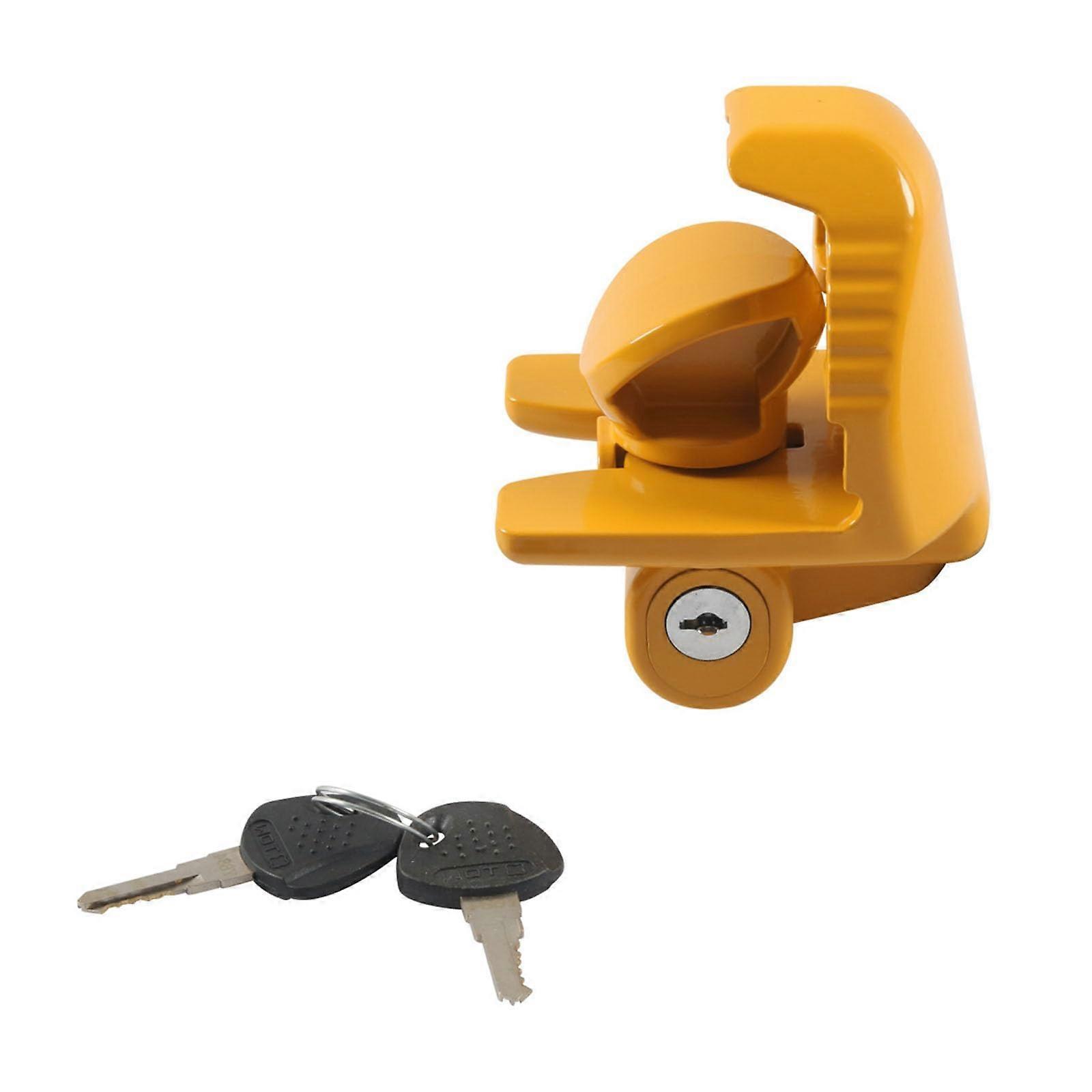 Trailer Lock Aluminum Coupler Lock For Trailers | Towing Lock | Yellow Shackle Padlock