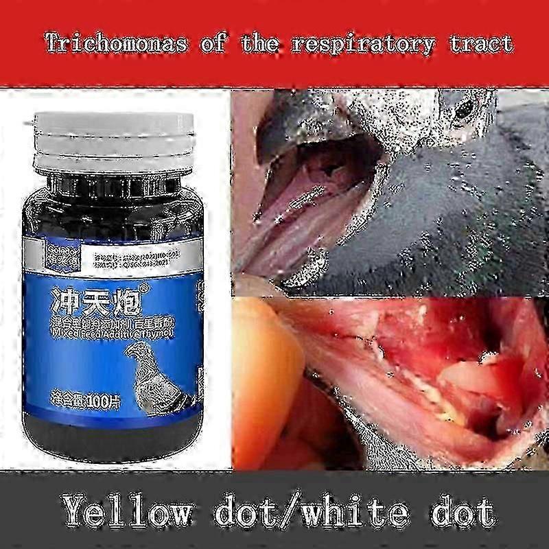 2025 Homing pigeon racing pigeon Trichomonas respiratory tract yellow dots and white dots double-effect two-in-one