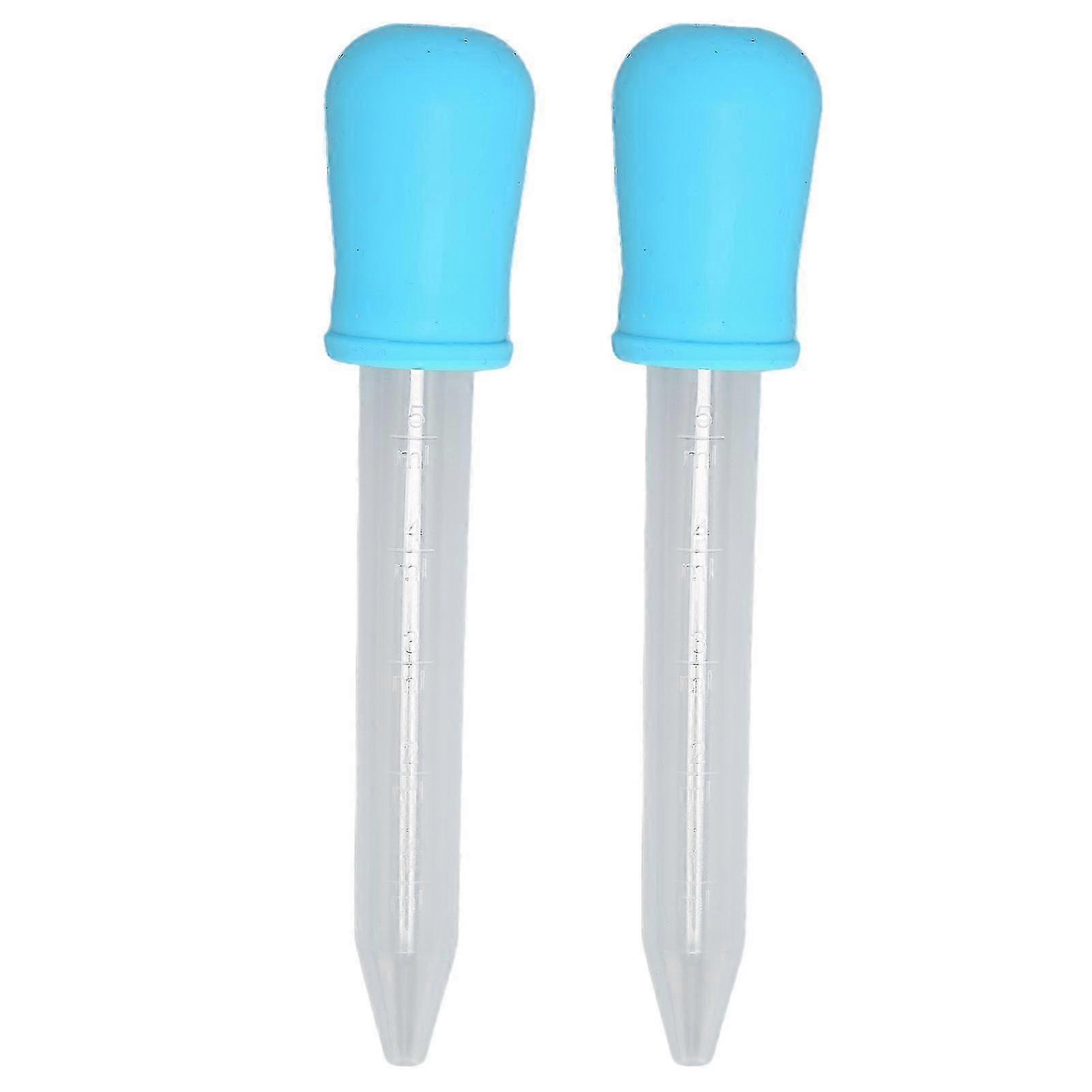 2pcs Multifunctional Transfer Pipette Silicone Calibrated Liquid Dropper for Laboratory DIY Art 25-26