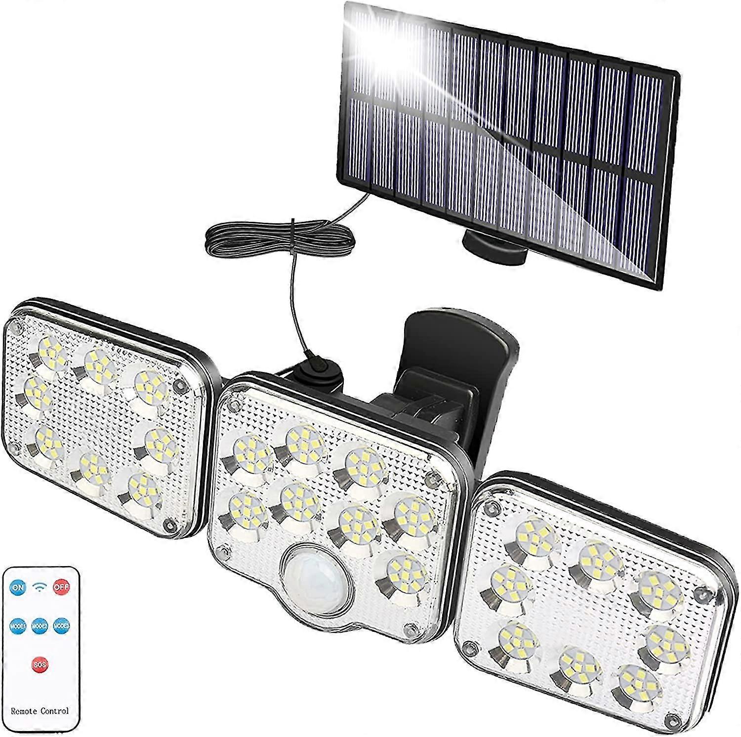 Outdoor Solar Flood Light Remote Control Wireless Security Light