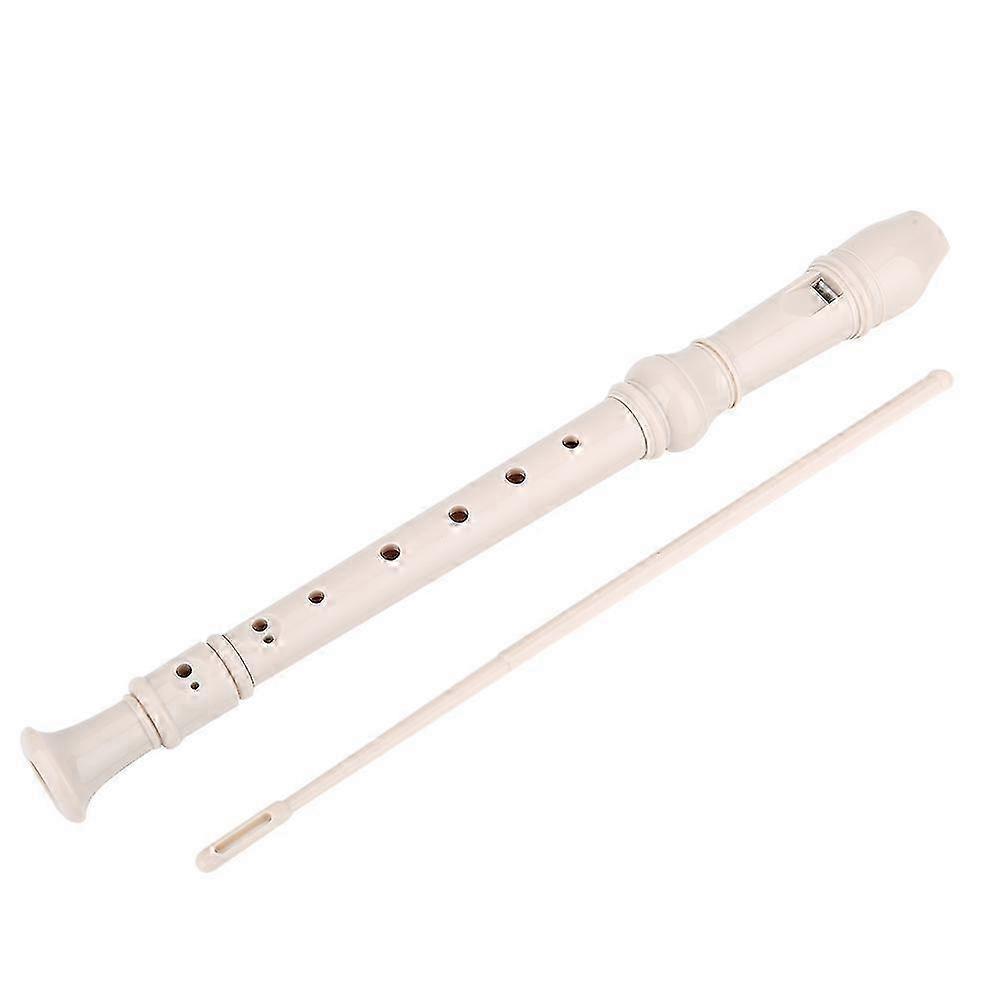 8 Holes High Pitch Soprano Recorder Flute ABS Instruments Reed Pipe Kids White