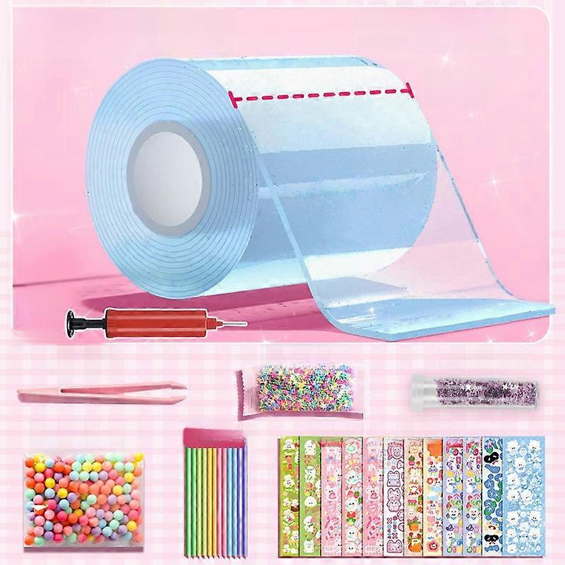 Full Set Handmade DIY Str Relief Toy Bubble Blowing Nano Glue ular Internet Material Creative Prank Toys for Girls over 4