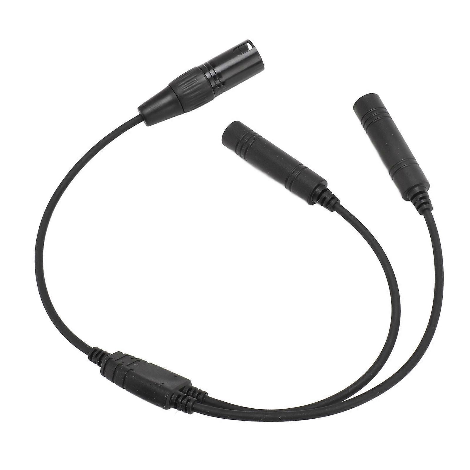 Aviation Headset Adapter Professional GA Dual Plug to for Airbus 5 Pin XLR Headphone Adapter for Most of Aviation Headsets 