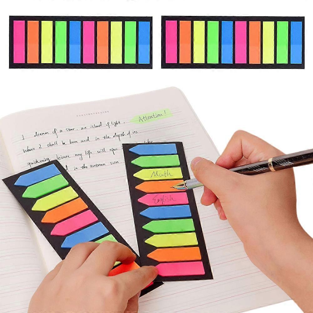 800 Sheets Colored Sticky Notes Fluorescence Page Marker Colored Sticky