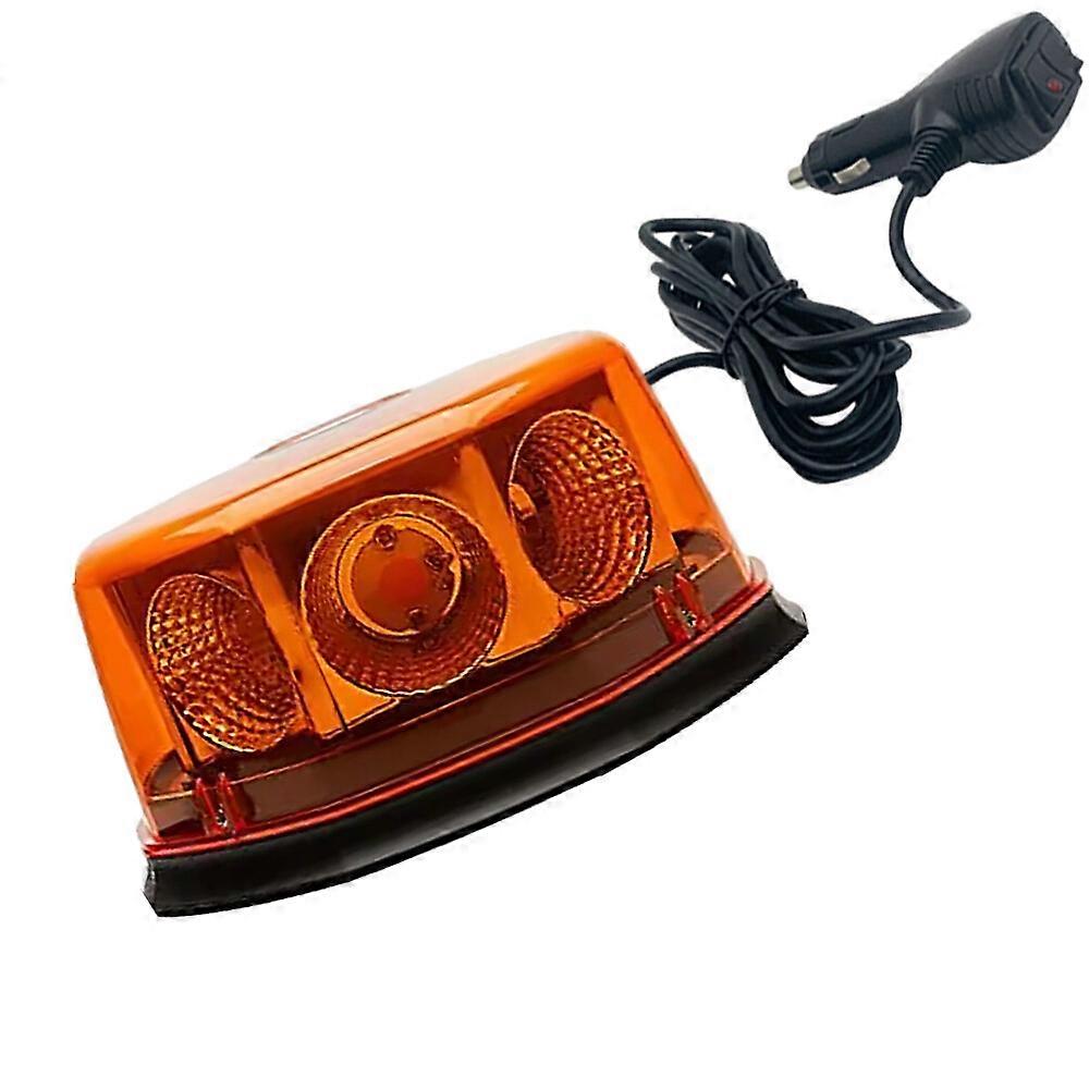 Car Flashing Lights with Cigarette Lighter Car Roof LED Warning Light Magnetic Flashing Strobe Beacon Emergency Lamp 12-24V