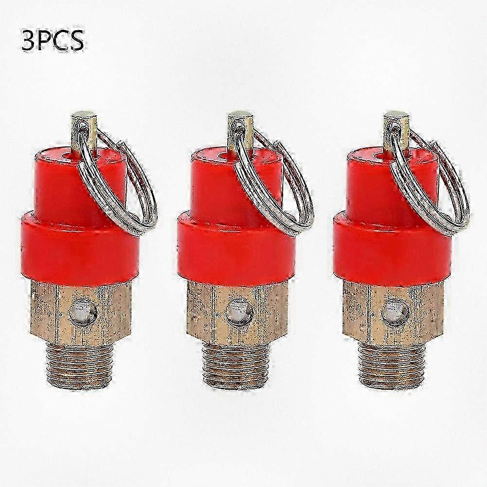 Improved Safety Relief for Air Compressors: 3 Pcs 8KG Pressure Release Valve, G1/8' Compatibility for Multiple Air Compressors
