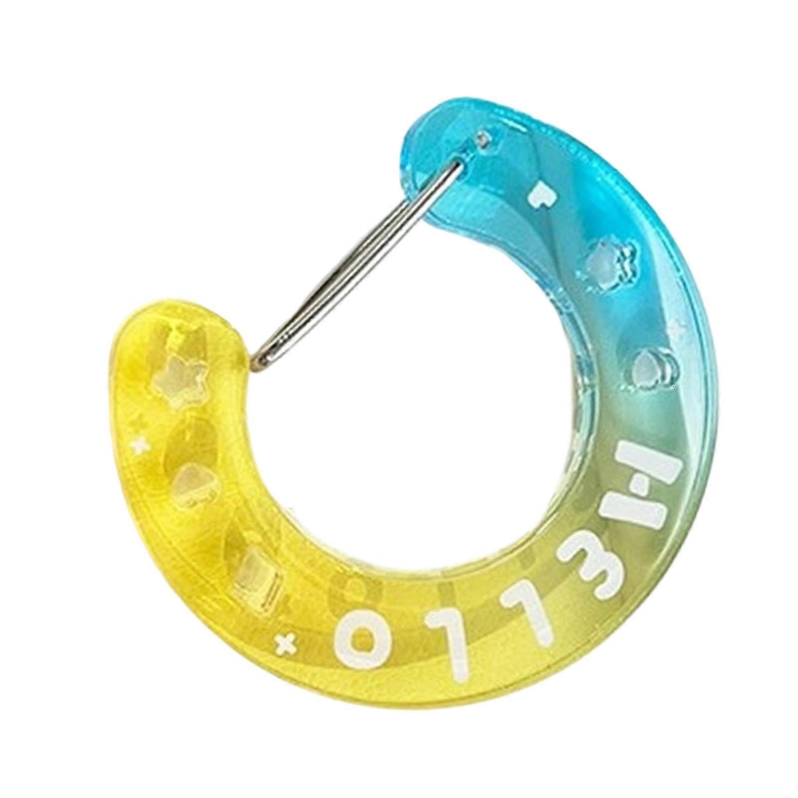 Customizable Gradient Acrylic Keyring Decorative Hanging Accessory Featuring Lightweight Hollow Craftsmanship  Yellow