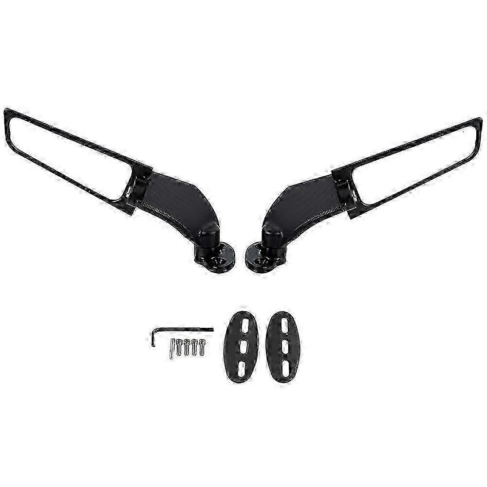 Exquisite Universal Motorcycle Rearview Mirrors Wind Wing Adjustable Rotating Side Mirror for--xj