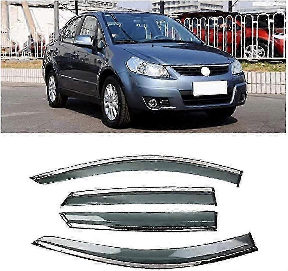 Utsökta 4st vindavvisare för Suzuki Swift 2005-2010, sidorutavisir solskydd regnskydd vindtät regn vindavvisare set skyddsöverdrag tillbehör