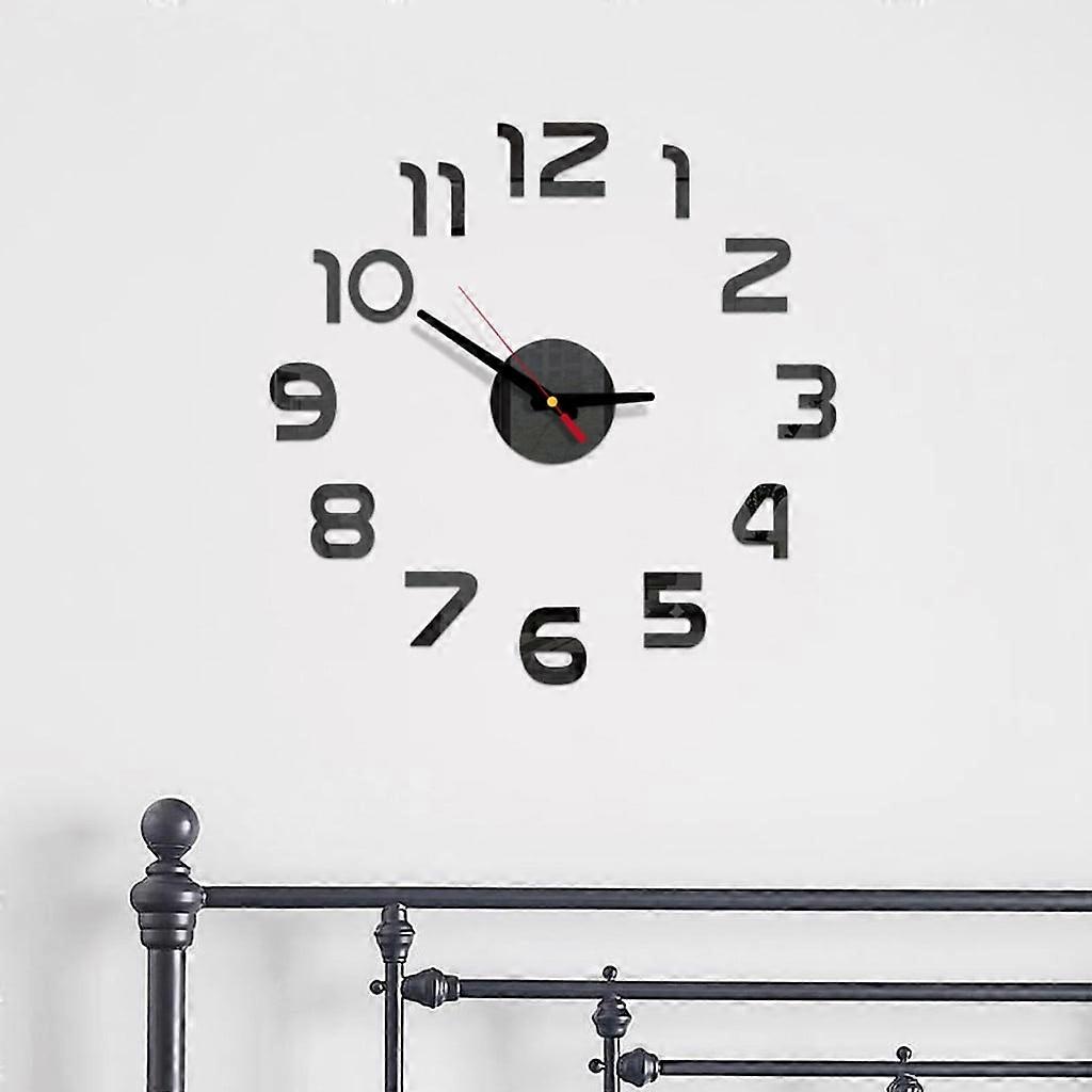 DIY Wall Clock 3D Mirror Surface Sticker Home Office Decor Clock Home Essentials
