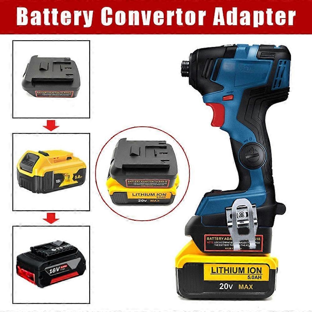 Battery Adapter for Dewalt 20V Li-ion Battery to For Bosch BAT Series 18V Tool
