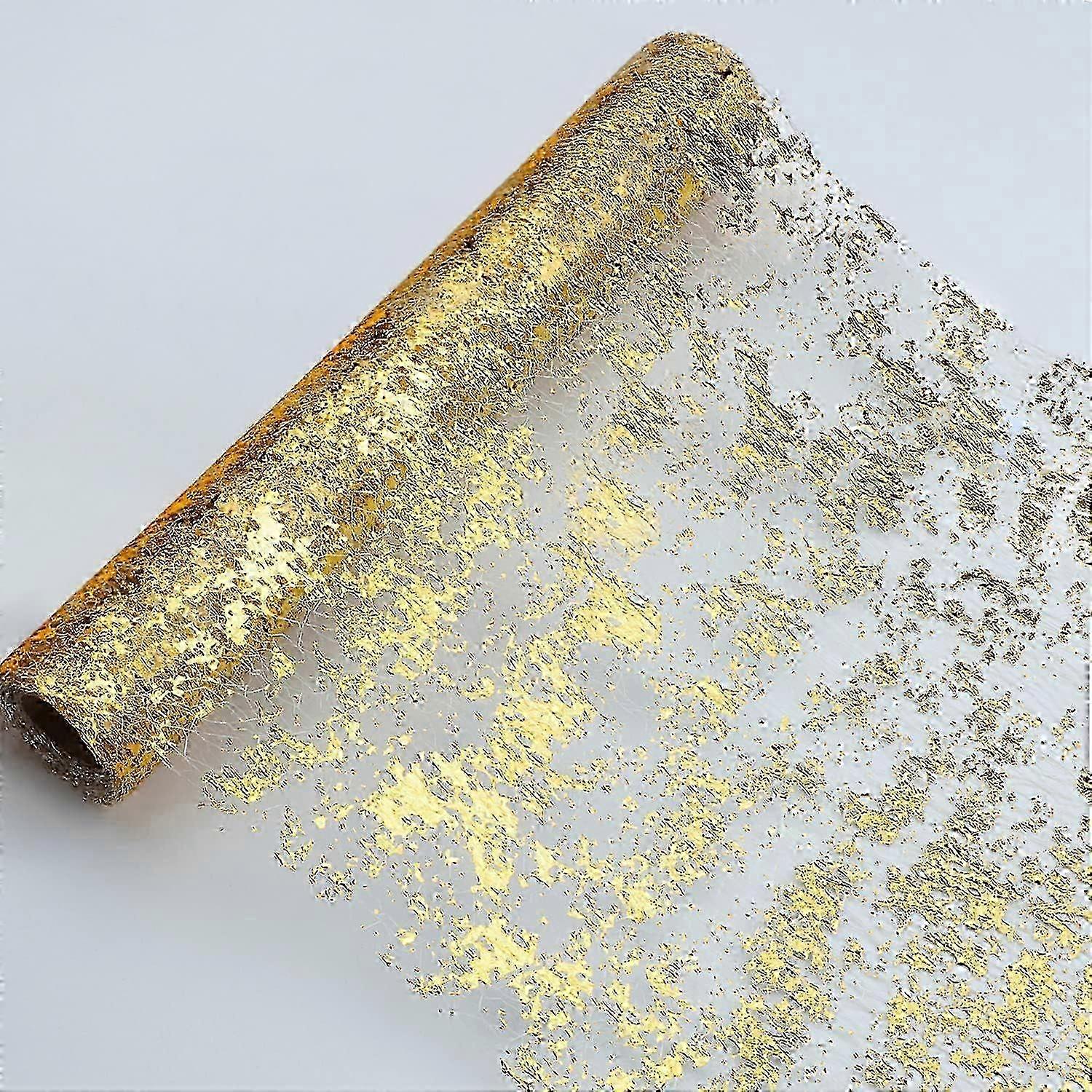 Gilded Table Runner Luxury Party Mesh Decoration - Gold edge design, suitable for celebrations or special occasions to enhance the overall atmosphere.